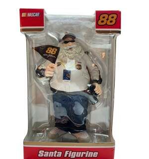 NASCAR UPS 88 Santa Figurine Dale Jarrett Trevco Collectible 8" New in Box